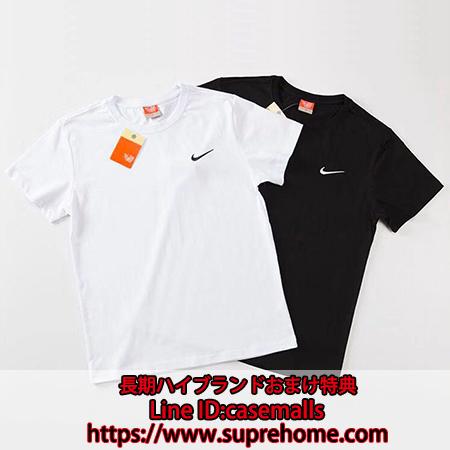 ナイキ Tシャツ 半袖tシャツ 刺繍 ログプリント カップル用 シンプル Suprehome Com