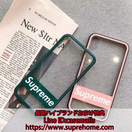 Supreme シュプリーム Iphonexs Max ケース 透明 ガラス製 カップル用