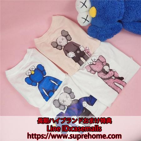 Kaws カウズ 犬服 Tシャツ 可愛い 猫服 ペット用品 快適 柔らかい 上品